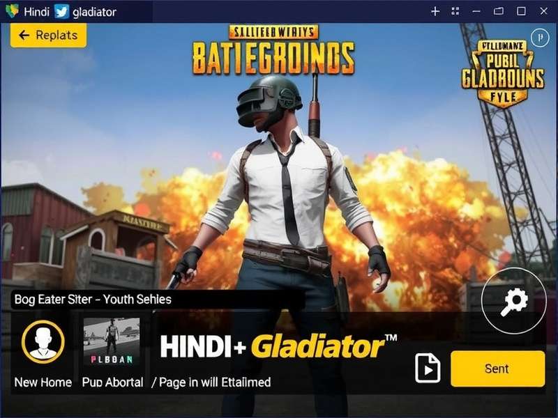 Hindi Game Interface in PUBG Gladiator